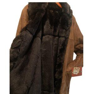 New  long suede coat